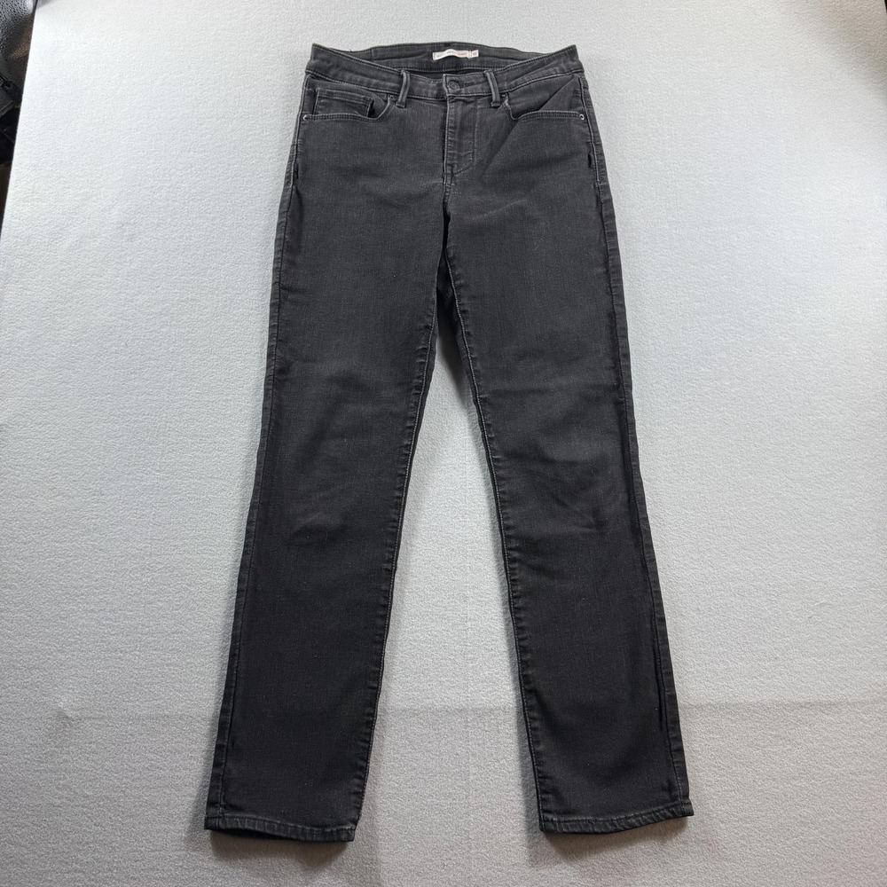 Levis Classic Mid Rise Skinny Jeans Womens 10 Charcoal Wash Stretch‎ Denim 28x28